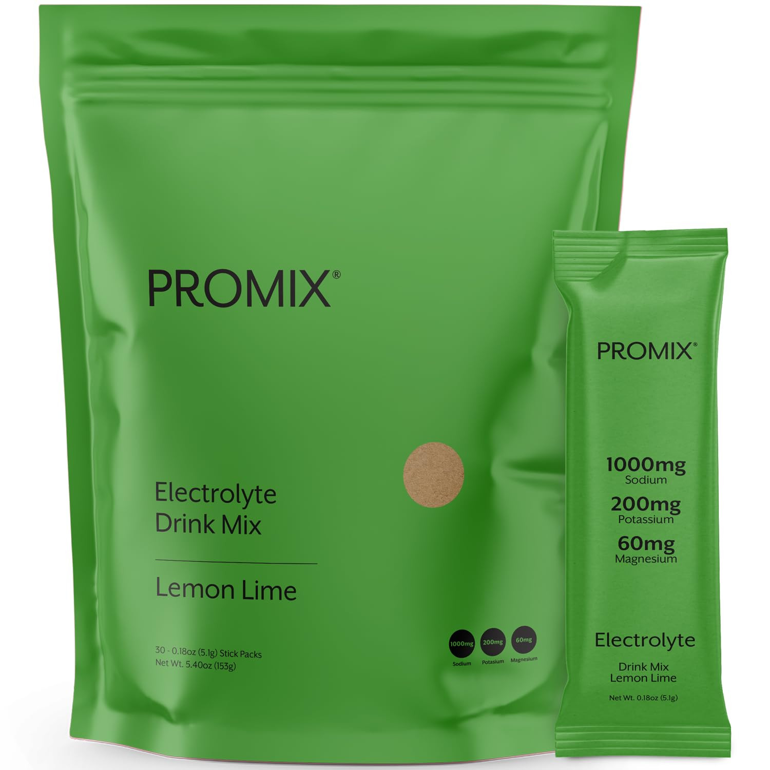 Promix Electrolyte Lemon Lime Single Serving Stick Packs - 30ct | Amazon (US)
