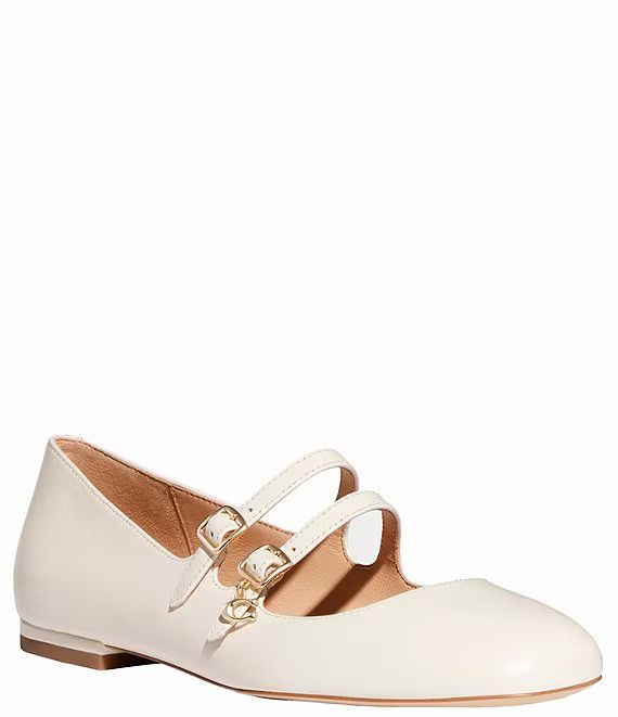 Whitley Leather Double Strap Mary Jane Flats | Dillard's