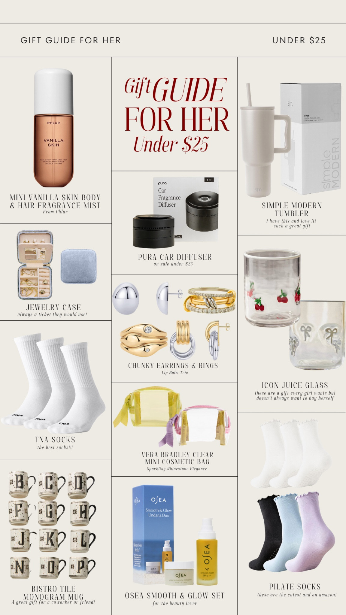 Gift guides under $25 ✨

#LTKGiftGuide #LTKSeasonal #LTKHoliday