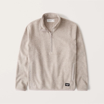 Half-Zip Fleece Mockneck Sweatshirt | Abercrombie & Fitch (US)