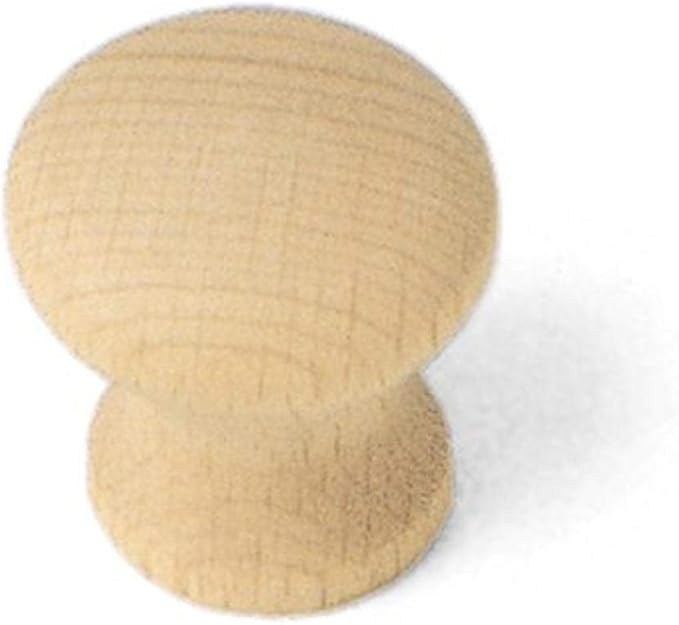 Laurey 33301 Au Natural Wood Cabinet Knob, 1.25 Inch, Unfinished | Amazon (US)