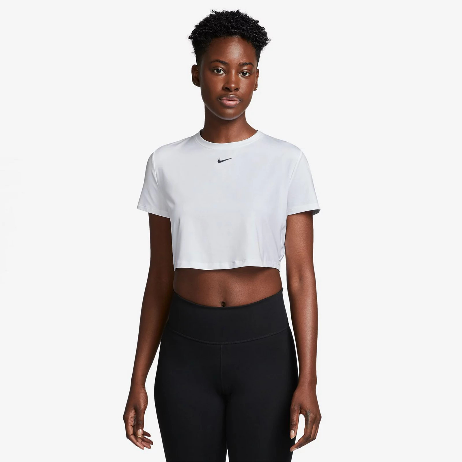 Women's Nike One Dri-FIT Crop Short Sleeve Top, Size: XXL, White | Kohl's