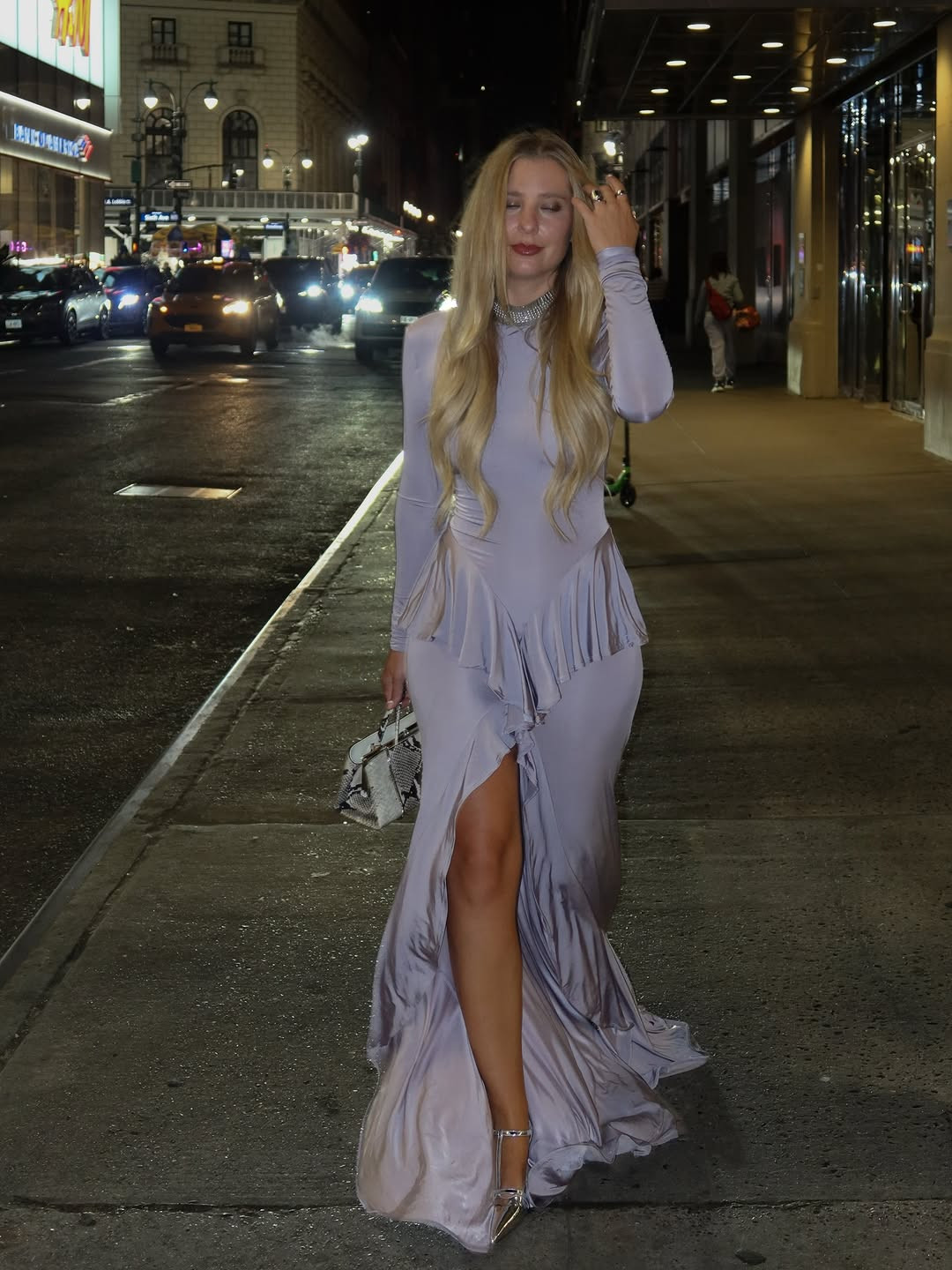 Make a stunning entrance in these elegant evening gowns. Whether you choose the sophisticated black lace-accented dress or the romantic lavender ruffled maxi, these looks are perfect for a gala, wedding, or glam night on the town! #GalaStyle #EveningGowns #NightOutLook 

 #LTKdayinmylife #LTKootd #LTKSaleAlert