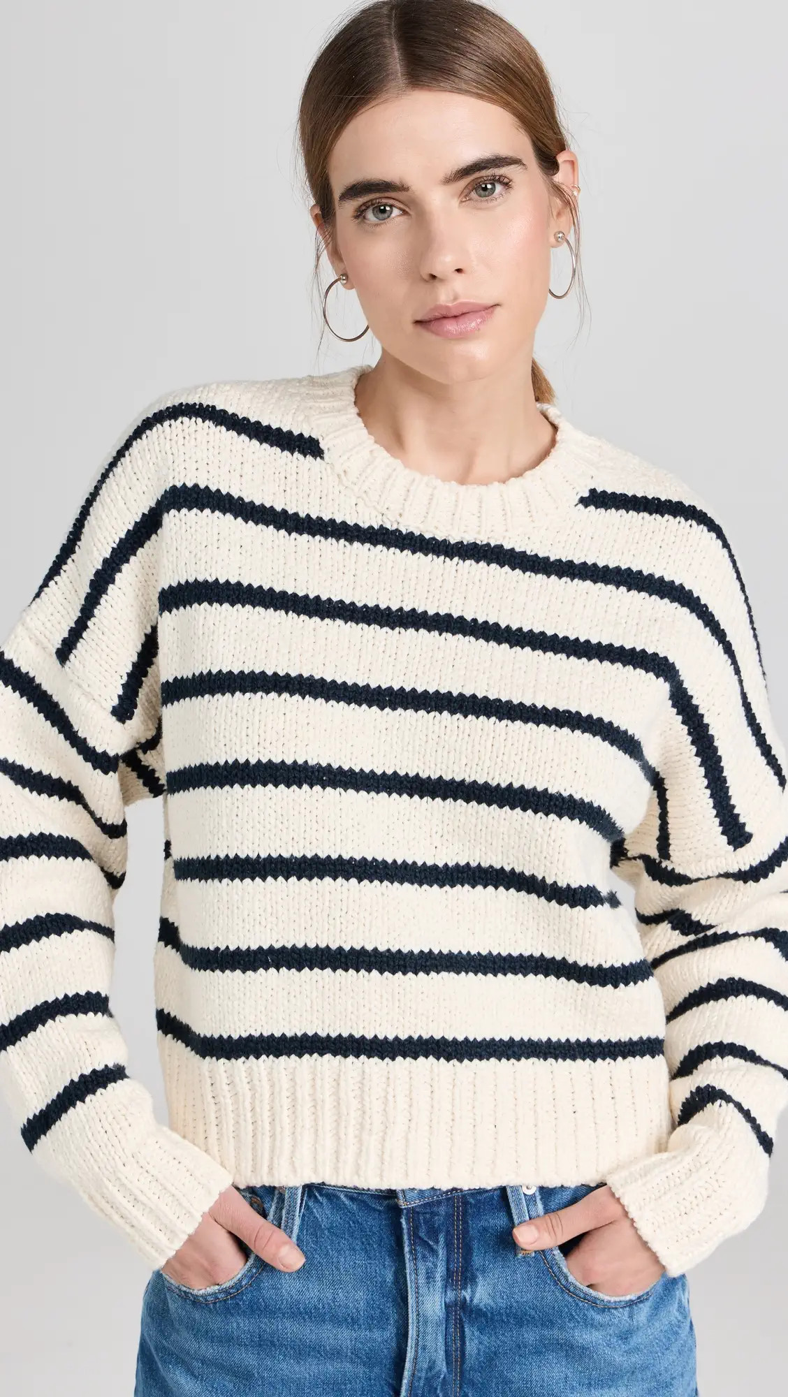 Oversized Crop Crew Sweater | Shopbop