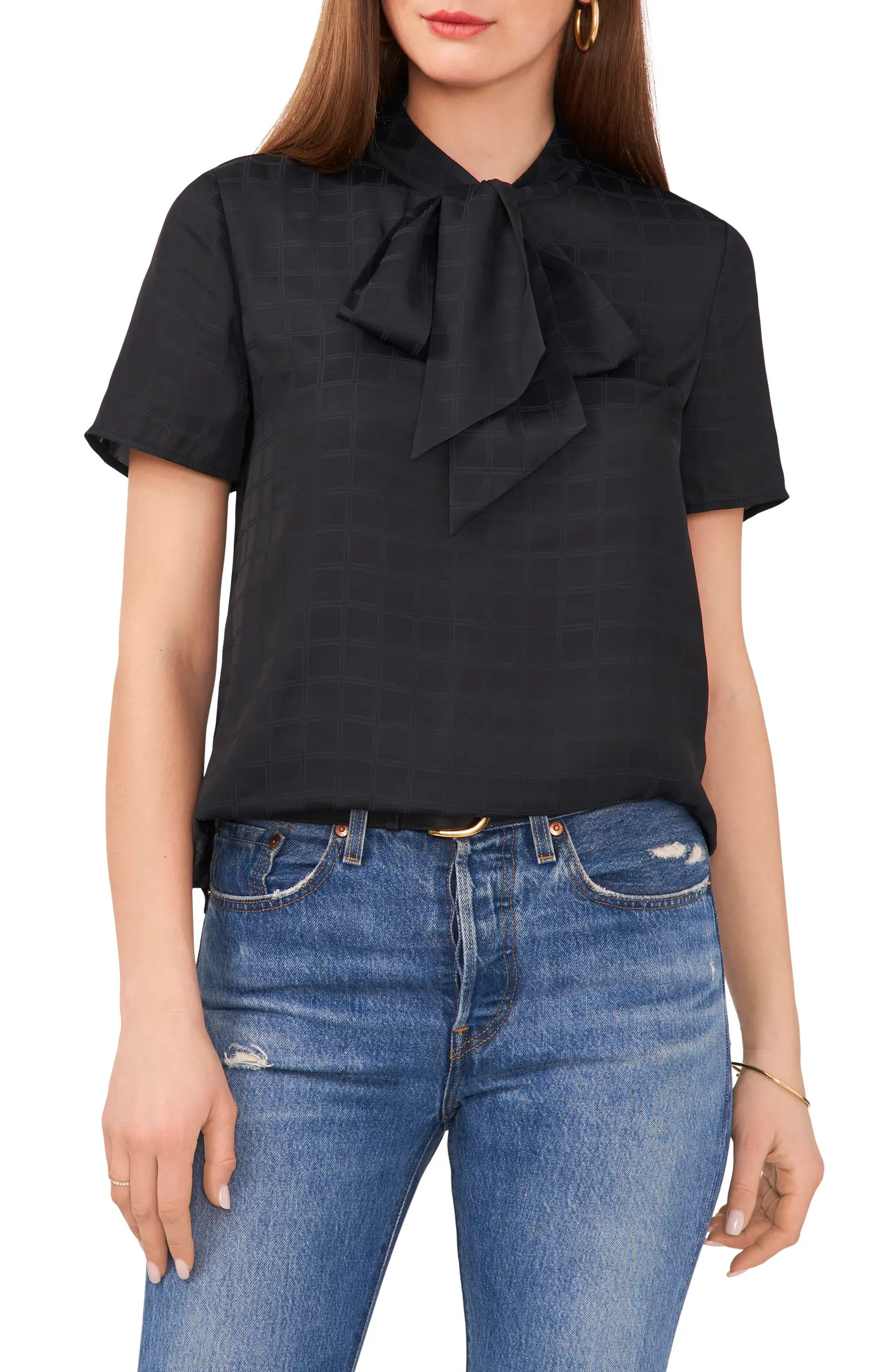 Bow Neck Flutter Sleeve Top | Nordstrom