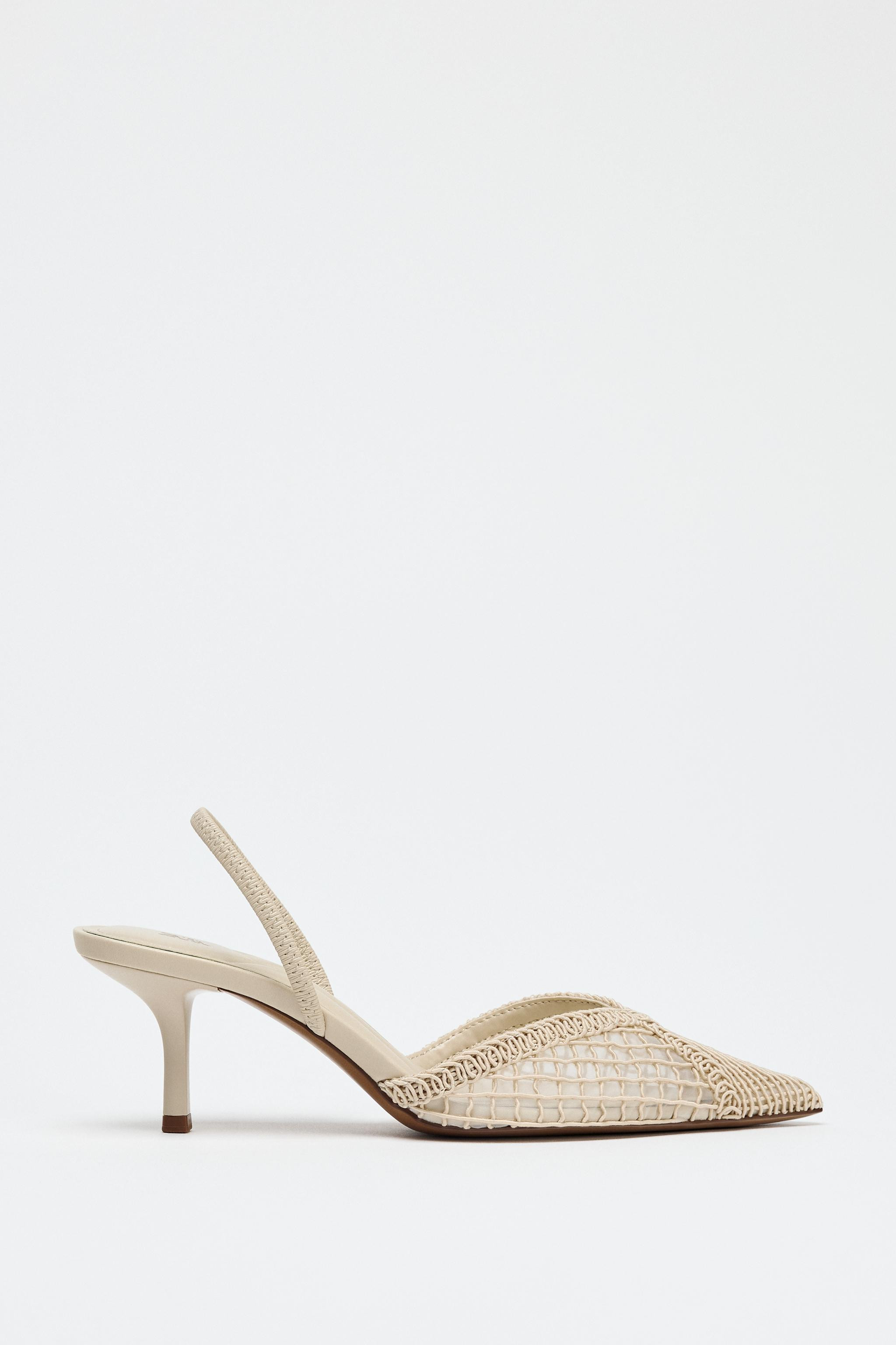 BRAIDED SLINGBACK HEELS | Zara UK