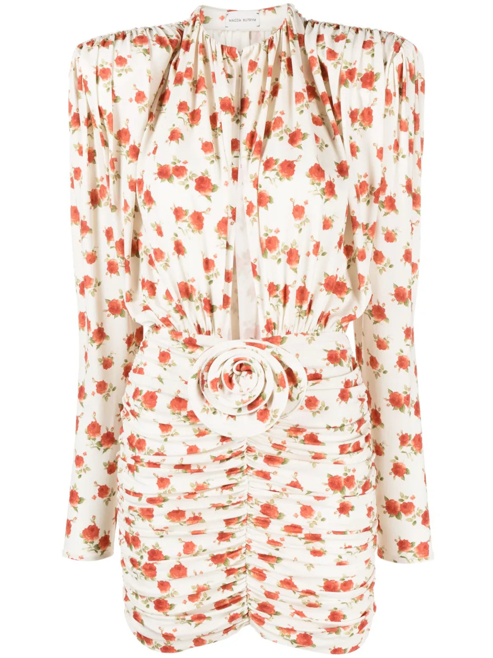 Magda Butrym Kleid Mit Rosen-Print - Farfetch | Farfetch Global