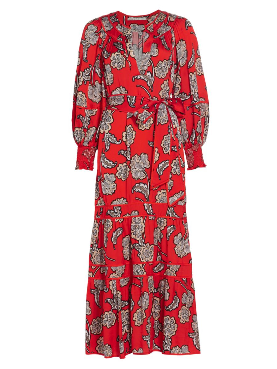 Lyla Floral Blouson-Sleeve Maxi Dress | Saks Fifth Avenue