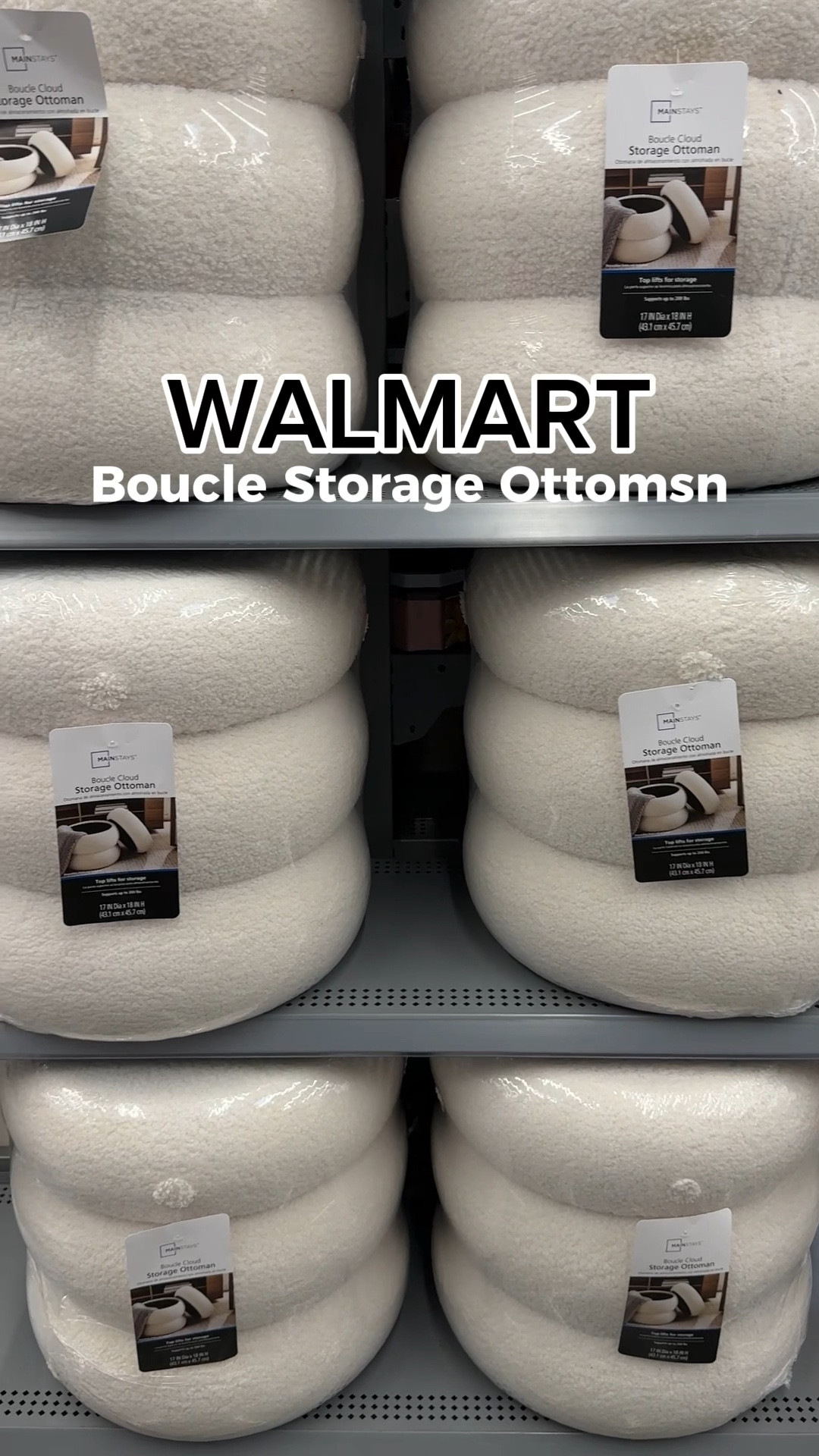 I can’t believe it’s Walmart and under $50! Obsessed with this boucle storage ottoman // luxe look for less! 

#LTKFindsUnder50 #LTKHome #LTKWatchNow