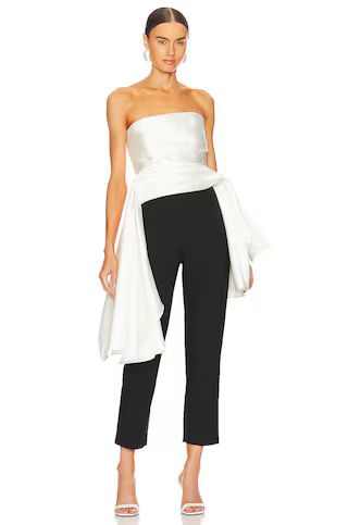 SOLACE London Terrin Jumpsuit in Cream & Black from Revolve.com | Revolve Clothing (Global)