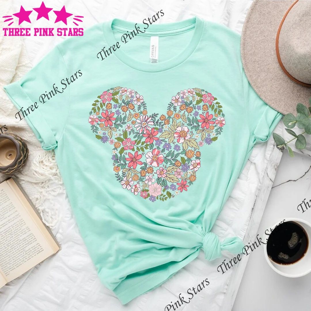 Flower Mickey Head Shirt, Epcot Flower and Garden Festival Tee E4146 - Etsy | Etsy (US)
