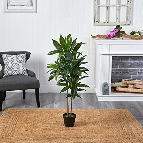 Nearly Natural 43in. Dracaena Silk (Real Touch) Artificial Plant, Green | Amazon (US)