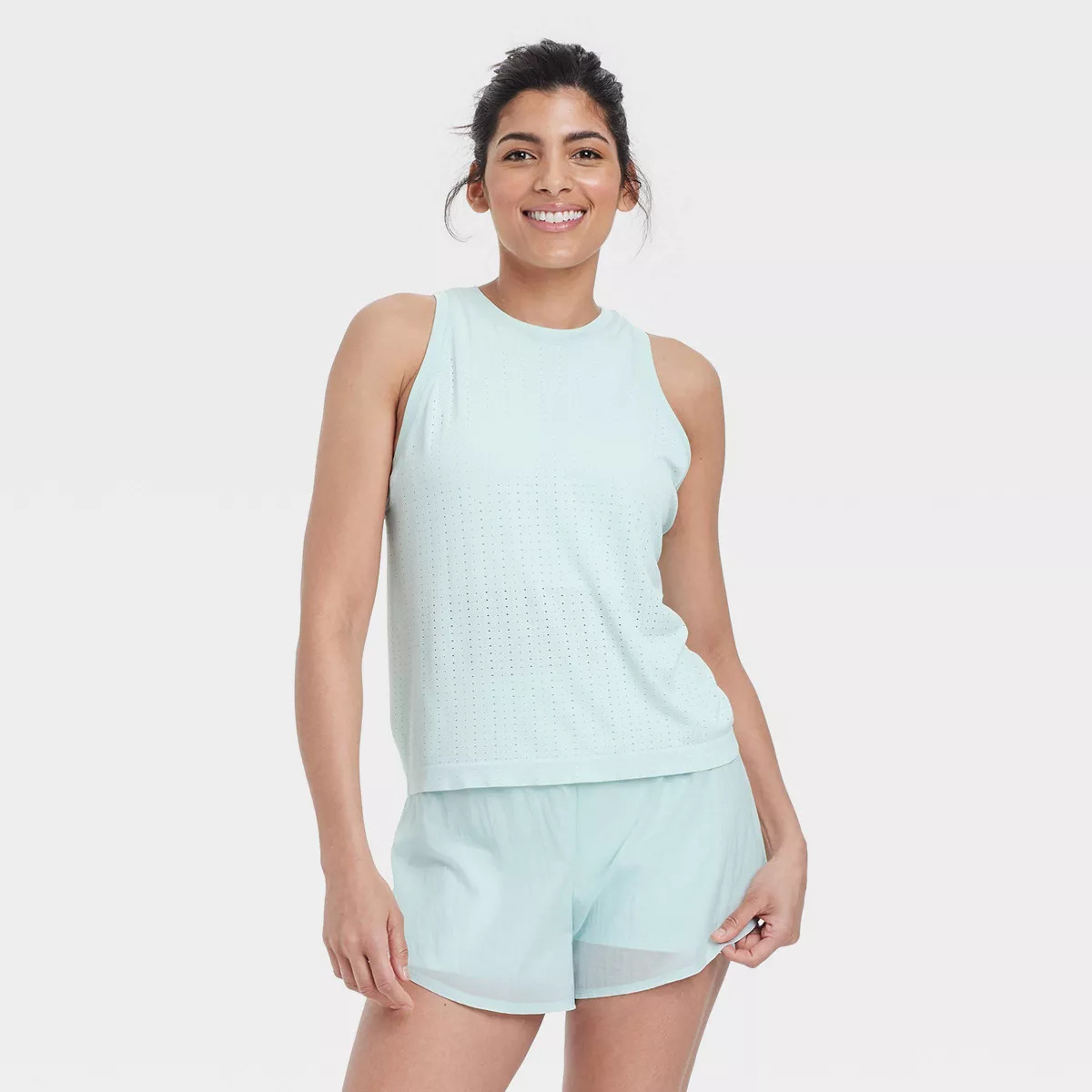 Women's Mesh Seamless Tank Top - All In Motion™ Mint Green S | Target