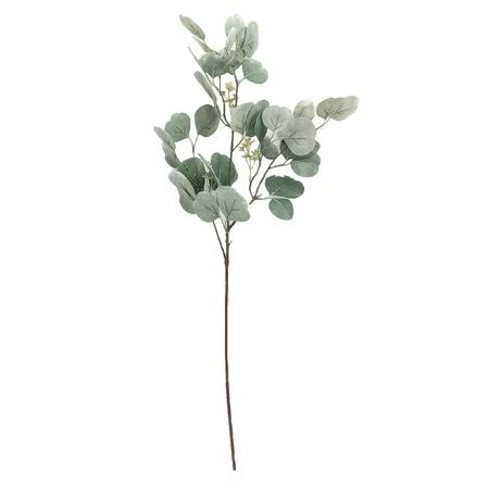 Mainstays Artificial Green Round Leaf Eucalyptus Stem, 34in Tall | Walmart (US)