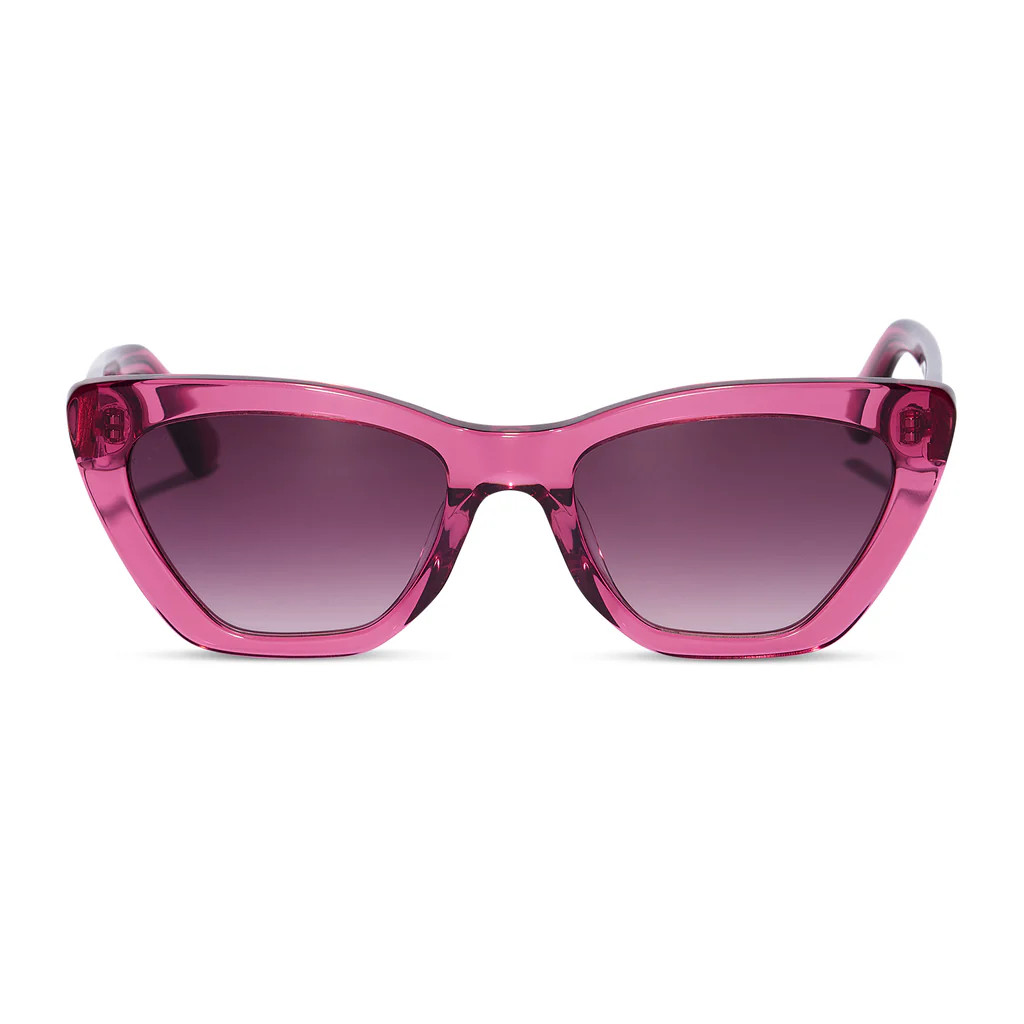 CAMILA - MACARENA PINK CRYSTAL + WINE GRADIENT SUNGLASSES | DIFF Eyewear
