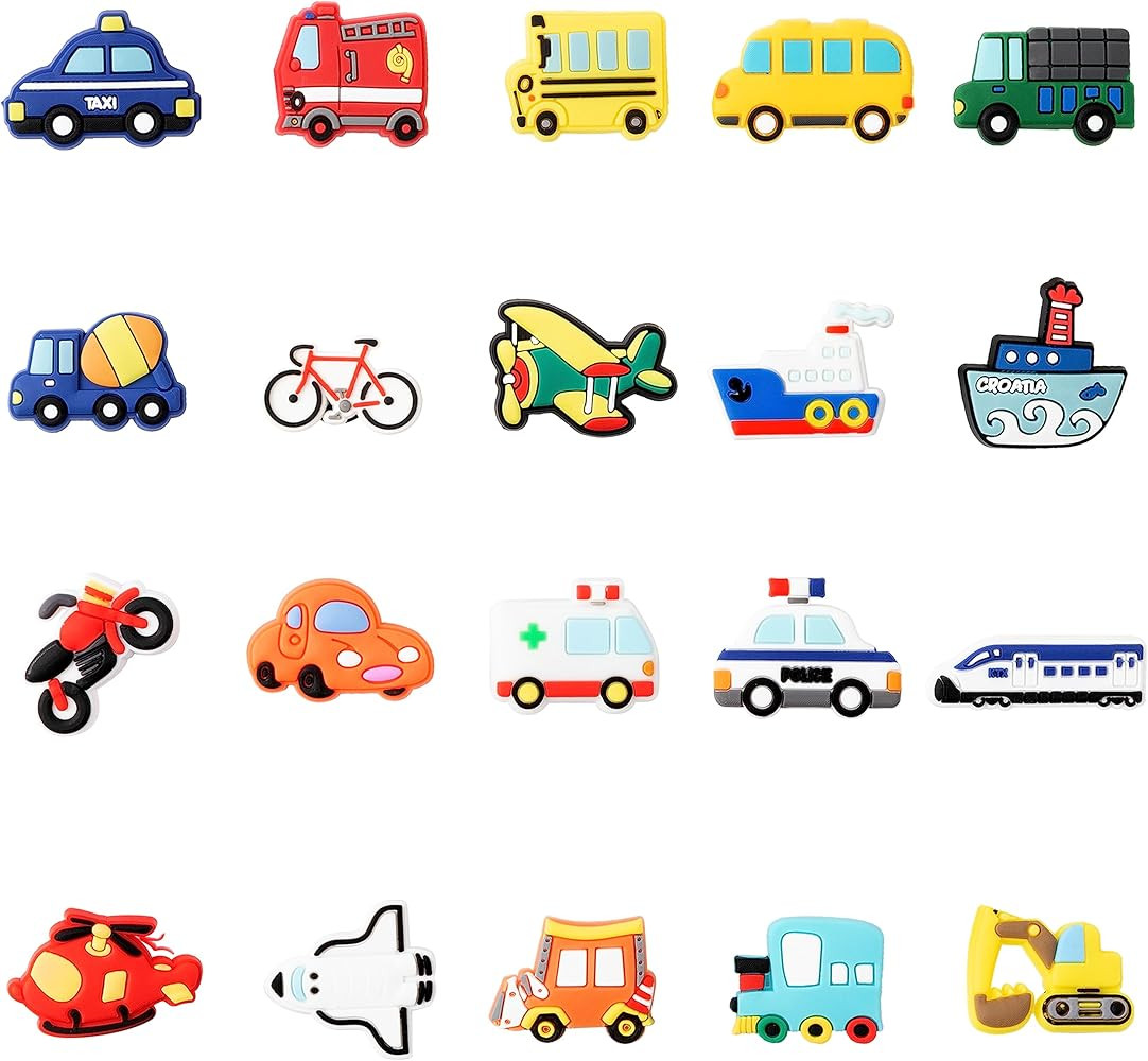 20Pcs Construction Trucks Shoe Charm for Kids, Halloween Christmas Gifts Construction Shoe Decora... | Amazon (US)