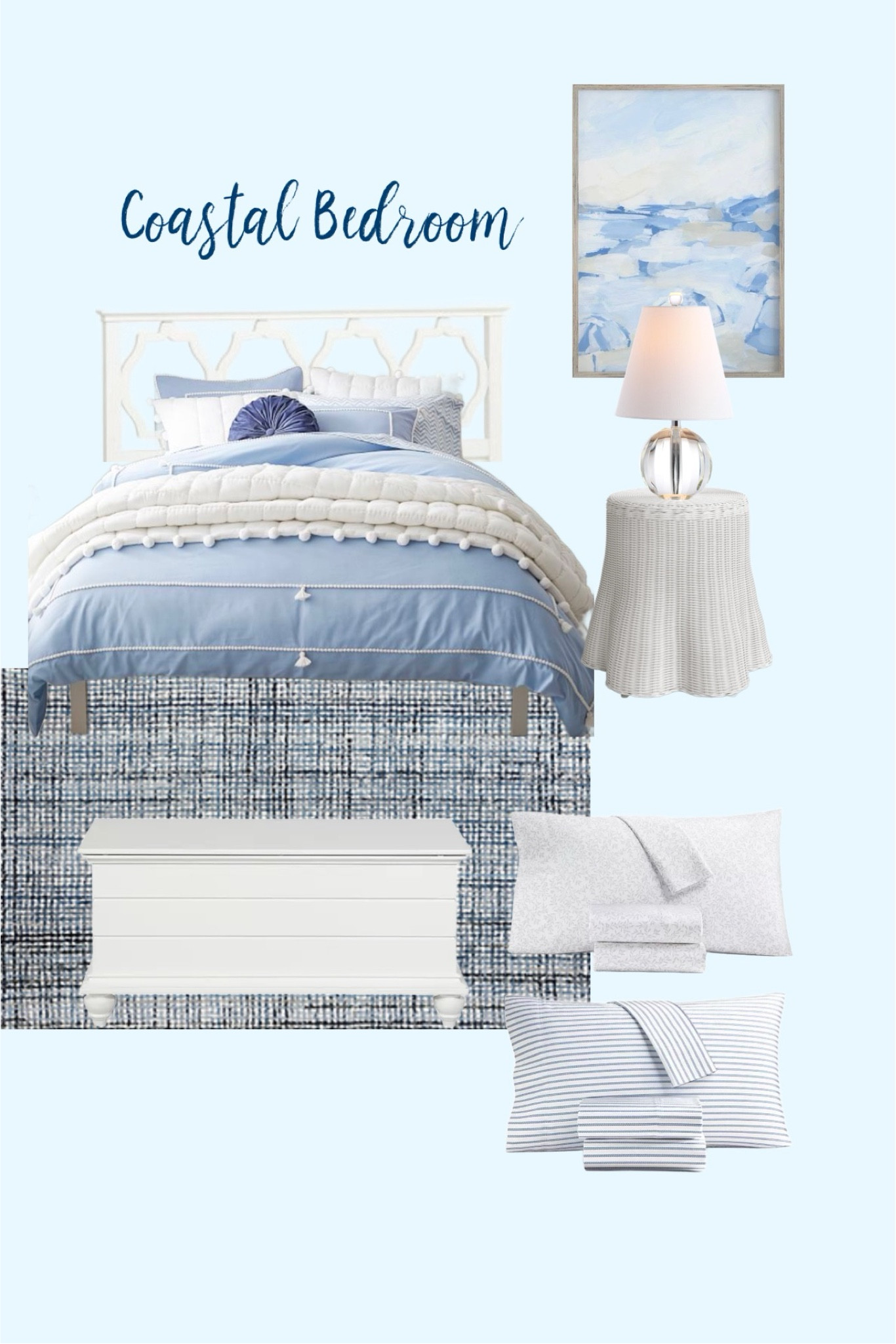 Coastal Bedroom vibes come in full and queen sizes

#LTKHome
