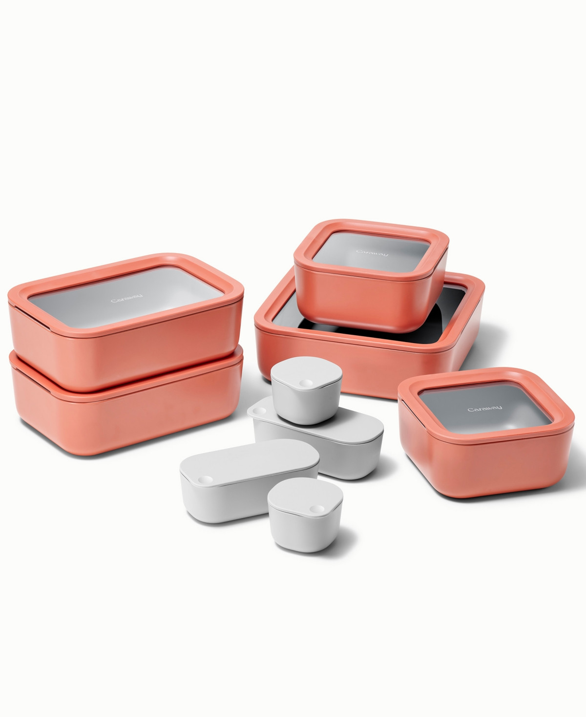 Caraway 17 Piece Glass Food Storage Set - Perracotta | Macy's