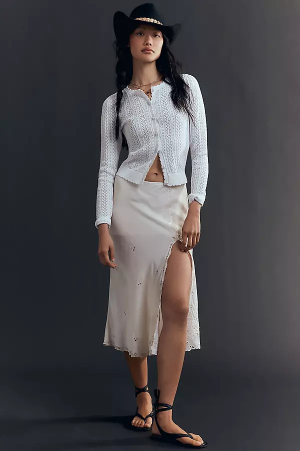 Pointelle Cardigan Sweater | Anthropologie (US)