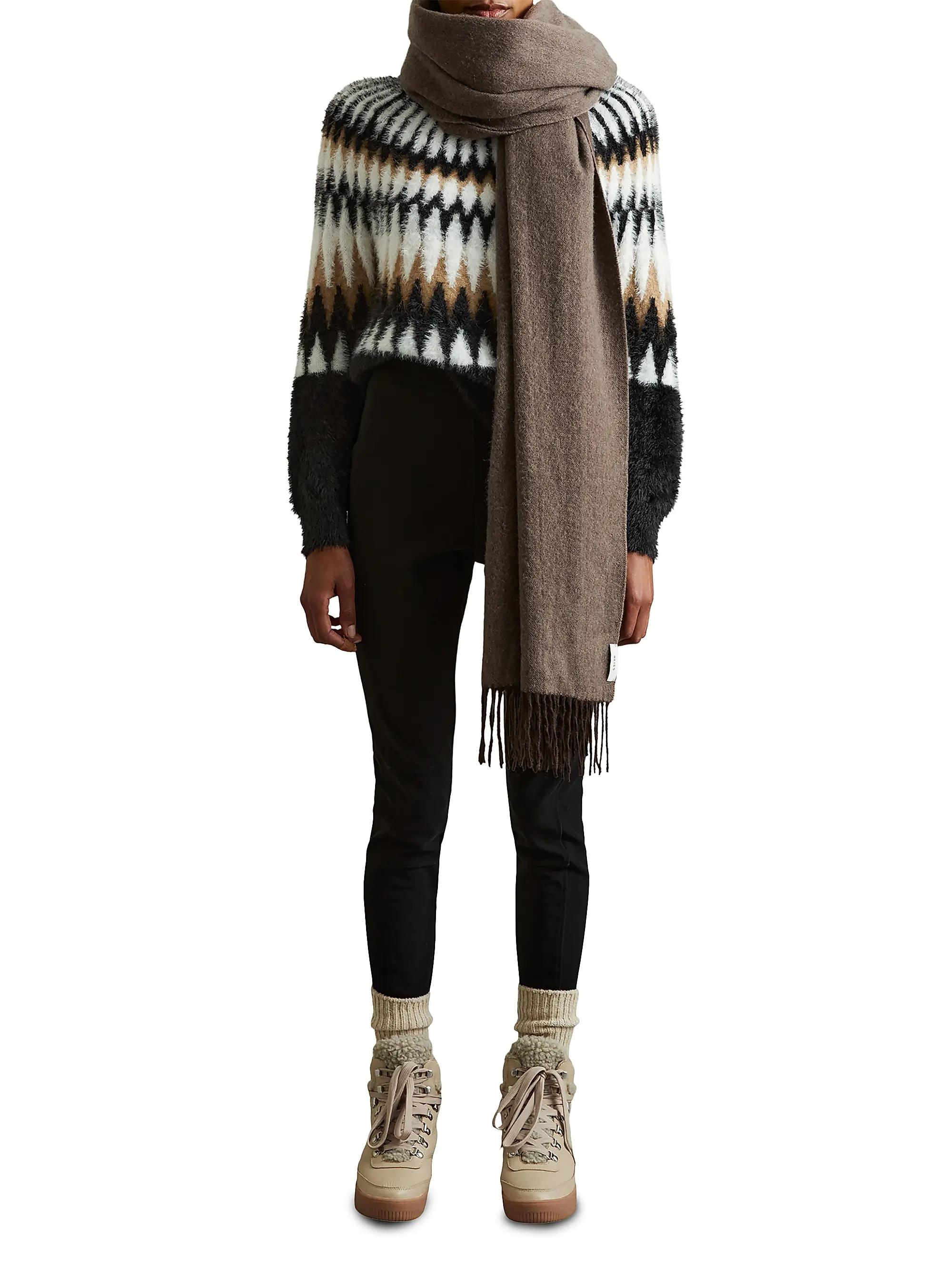 Shop Reiss Indi Fair Isle-Inspired Sweater | Saks Fifth Avenue | Saks Fifth Avenue