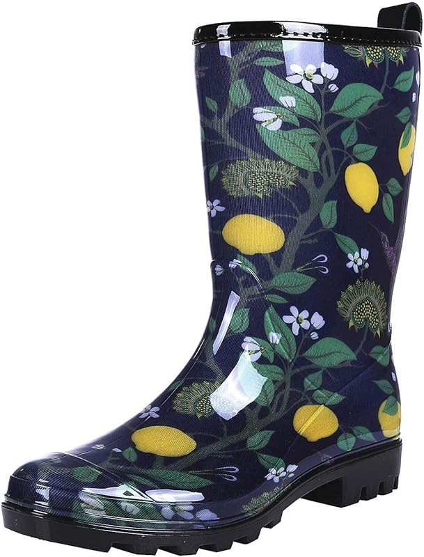 Colorxy Women's Waterproof Garden Rain Boots - Colorful Floral Printed Mid-Calf Garden Shoe Class... | Amazon (US)