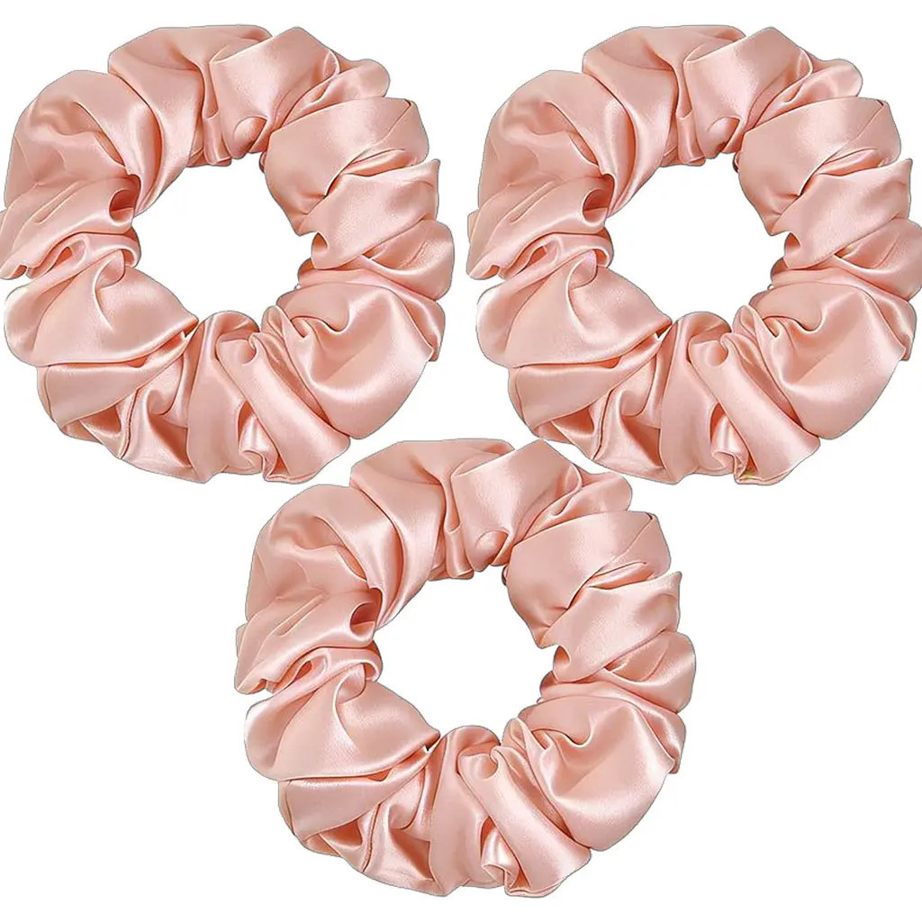 SILKSILKY Pure Silk 3-Pack Large Scrunchies in Pink at Nordstrom | Nordstrom