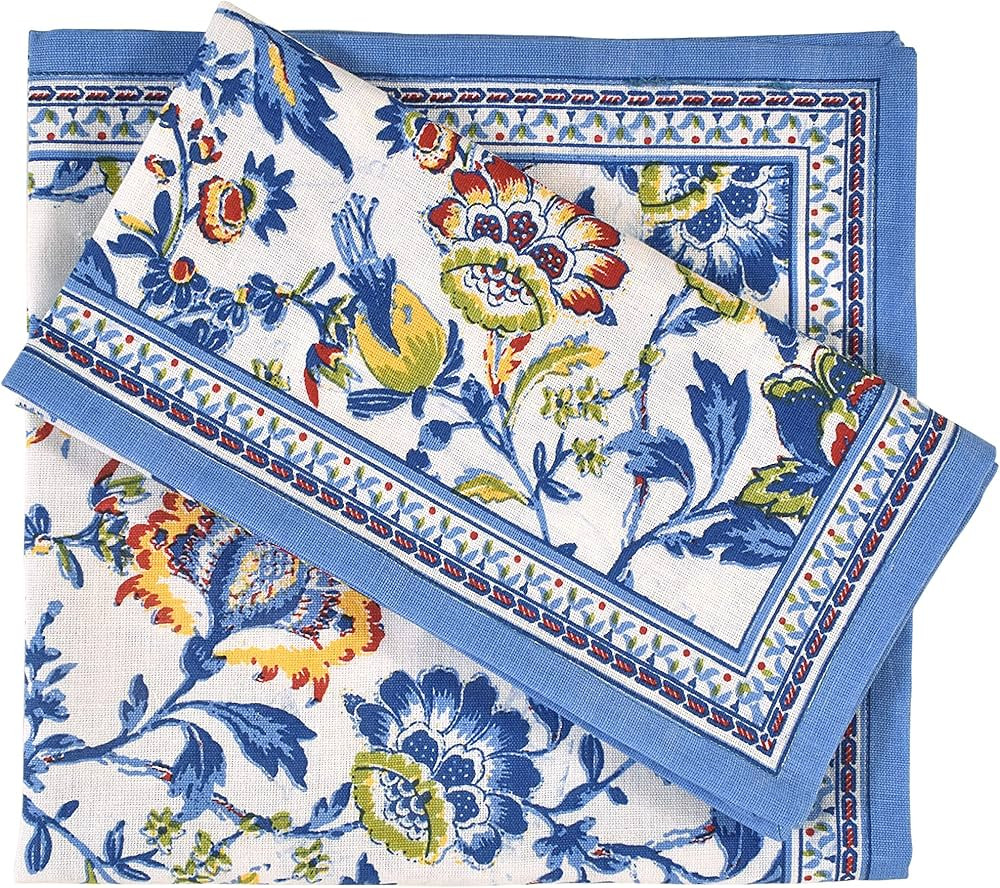 Cloth Napkins Set of 12 Cotton Linen Blend Printed Dinner Napkins Perfect for Parties Dinners Wed... | Amazon (US)