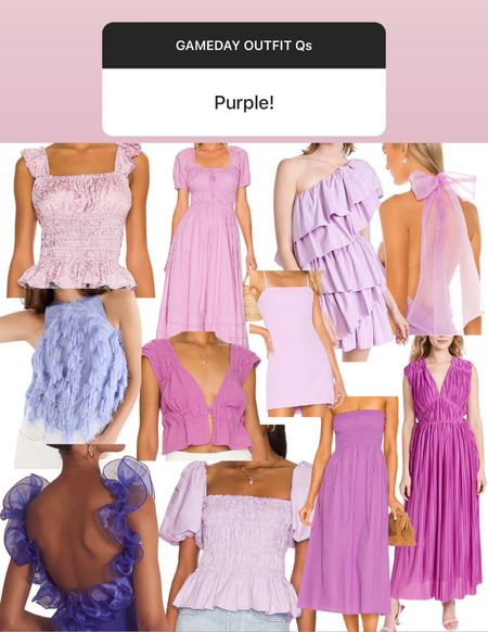 Purple gameday outfits! Great for LSU and Clemson. 

// game day outfits, football season, college outfits, college football, lilac dress

#LTKSeasonal #LTKU #LTKunder100