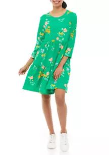 Women's 3/4 Sleeve Floral Tiered Dress | Belk