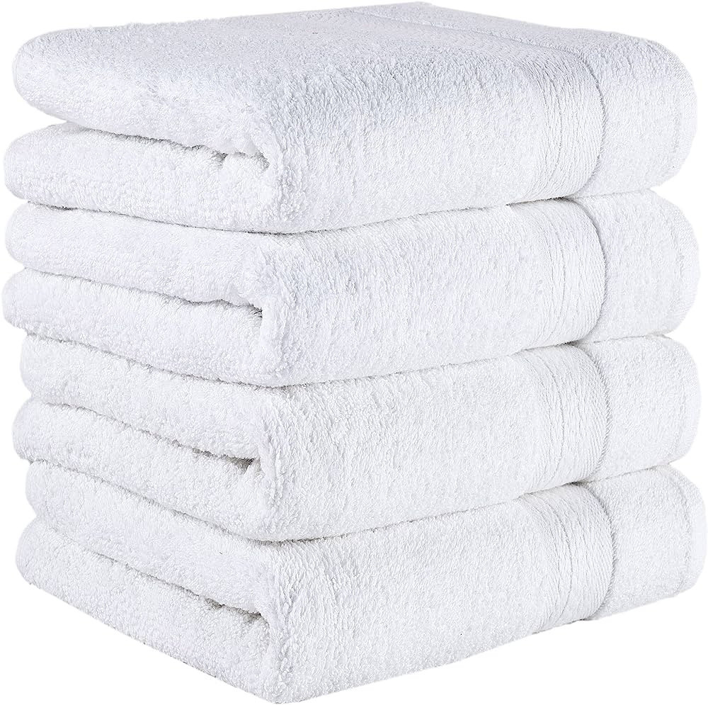REGAL RUBY Quick-Dry 4 Pieces White Hand Towels - Bath Linen Set - Highly Absorbent 100% Turkish ... | Amazon (US)