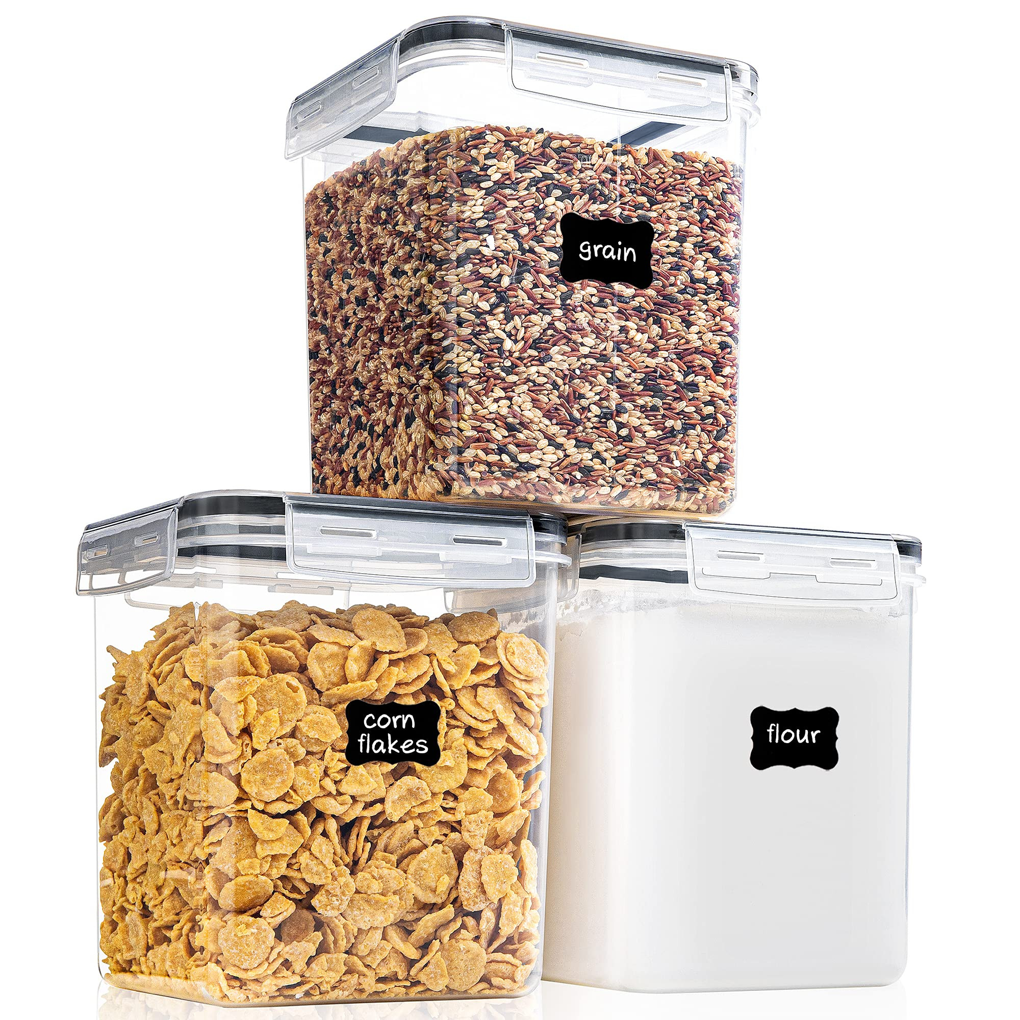 Medium Food Storage Containers with Lids Airtight 2.5L /84.5Oz, for Flour, Sugar, Baking Supply, ... | Amazon (US)