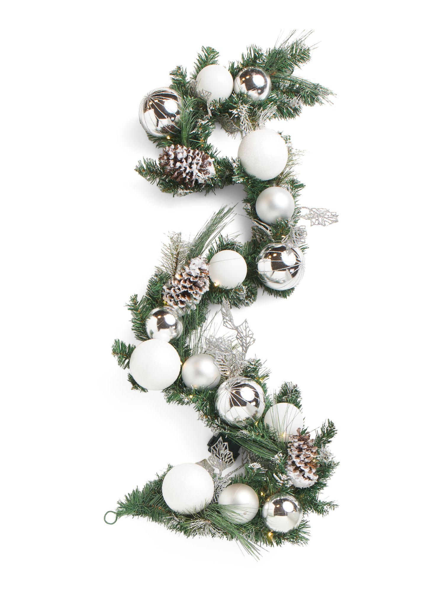 6ft Led Ornament Snow Garland | TJ Maxx