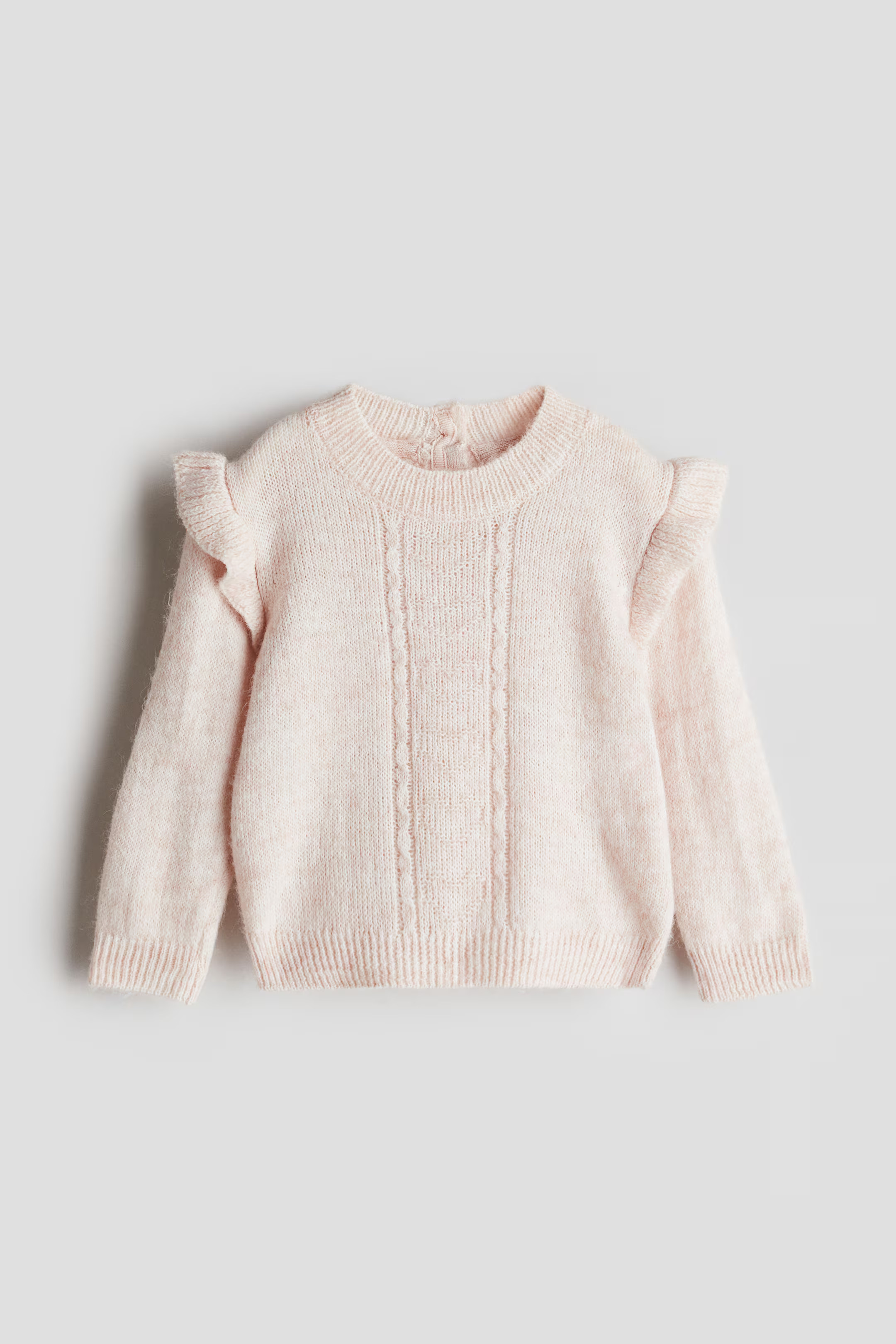 Flounce-Trimmed Sweater - Powder pink - Kids | H&M US | H&M (US + CA)