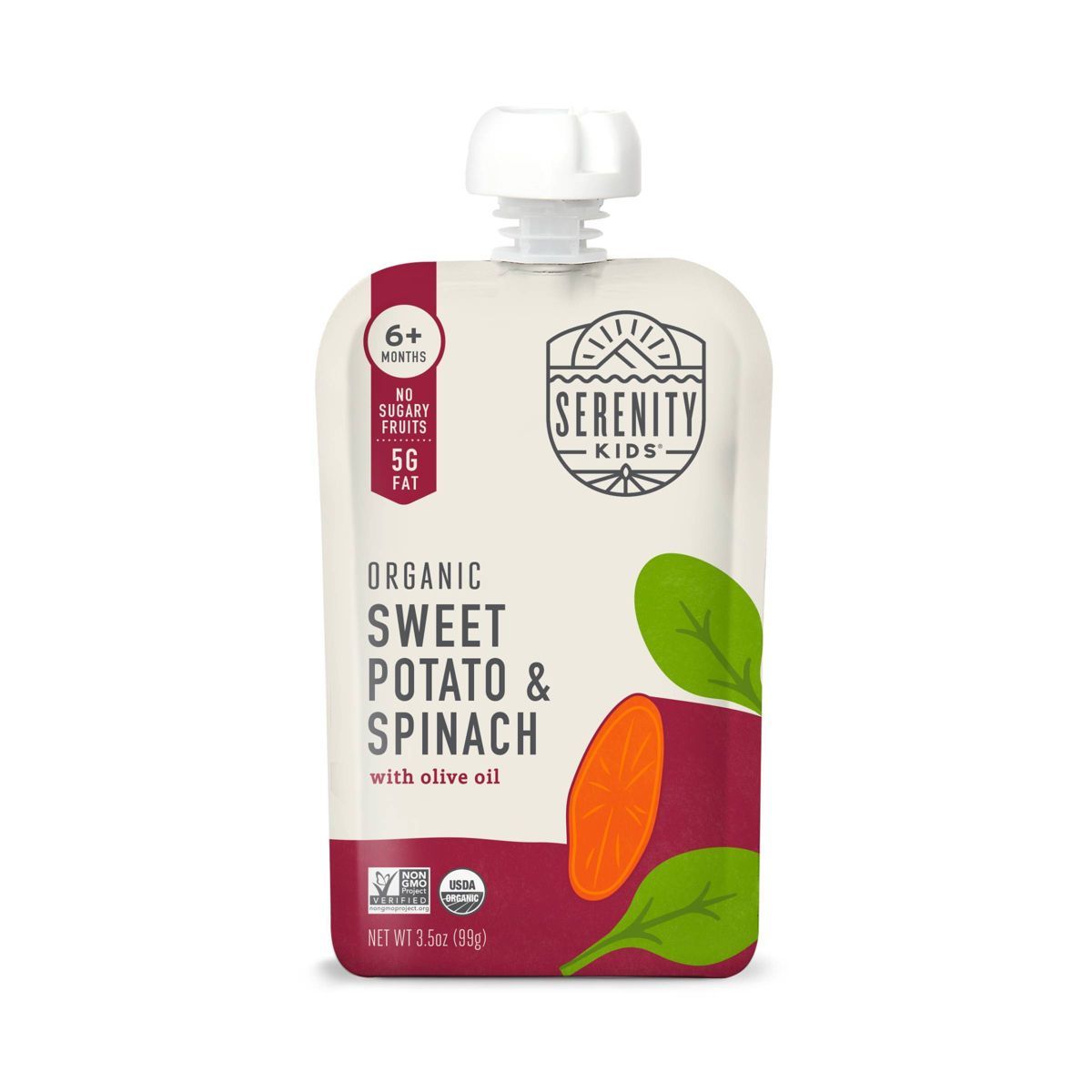 Serenity Kids Organic Sweet Potato and Spinach with Olive Oil Baby Meals - 3.5oz | Target