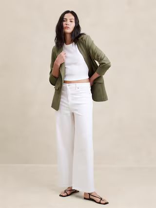 Long and Lean Ponte Blazer | Banana Republic Factory