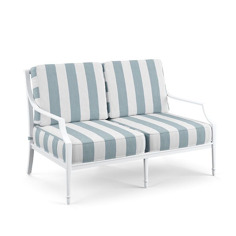 Grayson Loveseat with Cushions in White Finish | Frontgate | Frontgate