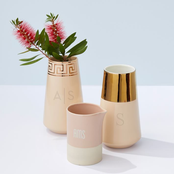 Gold Dipped Ceramic Vase | Mark and Graham