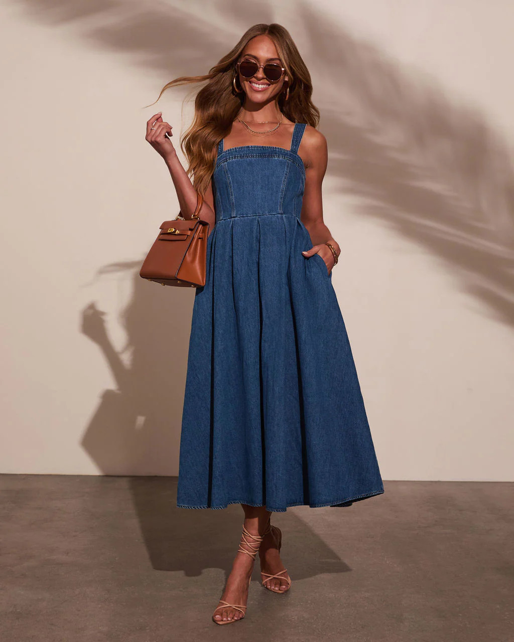 Meralda Corset Denim Midi Dress | VICI