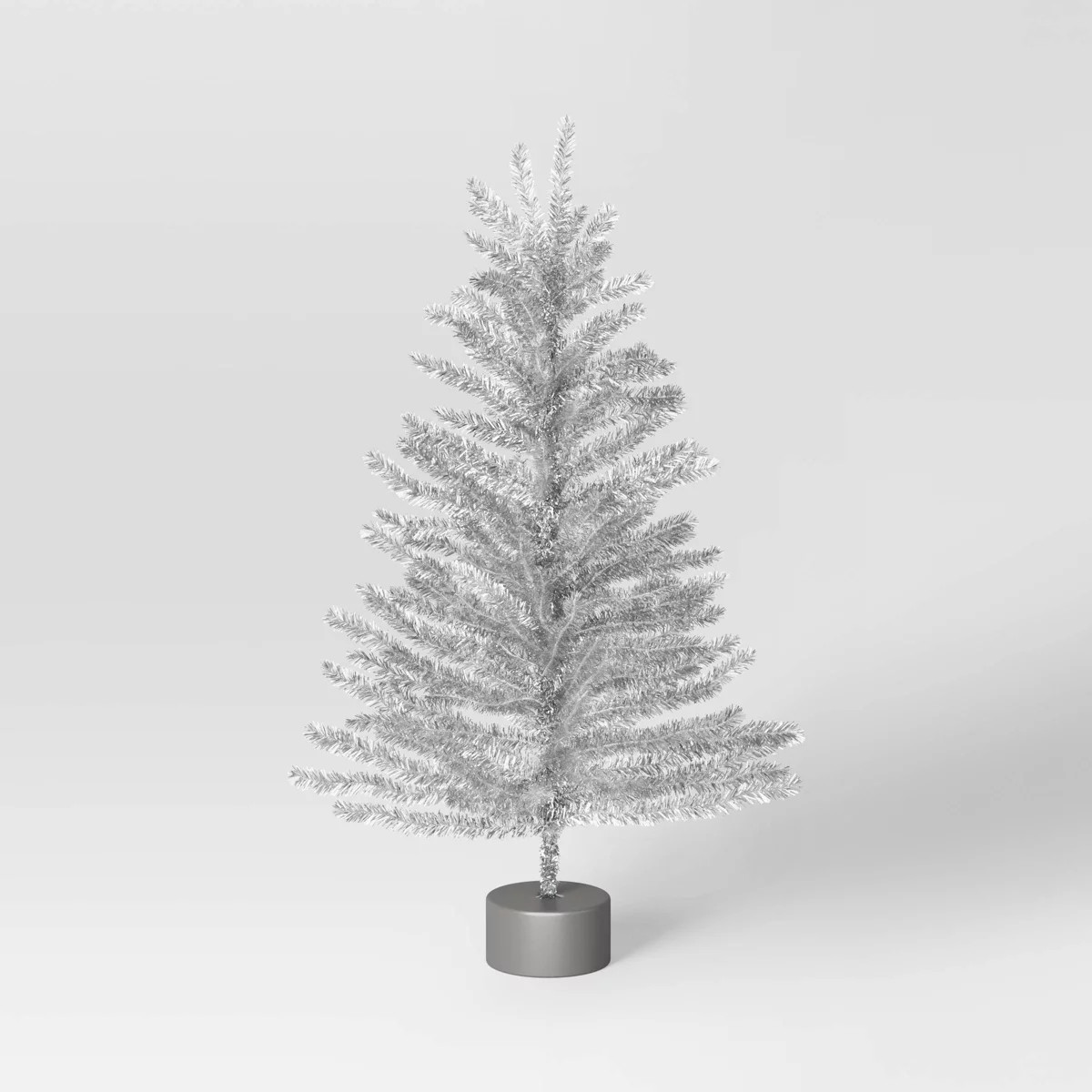 24" Unlit Tinsel Mini Artificial Christmas Tree Silver - Wondershop™ | Target