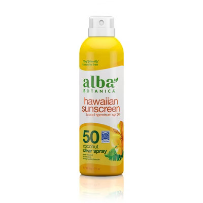 Alba Botanica Hawaiian Coconut Sunscreen Spray - SPF 50 - 6 fl oz | Target
