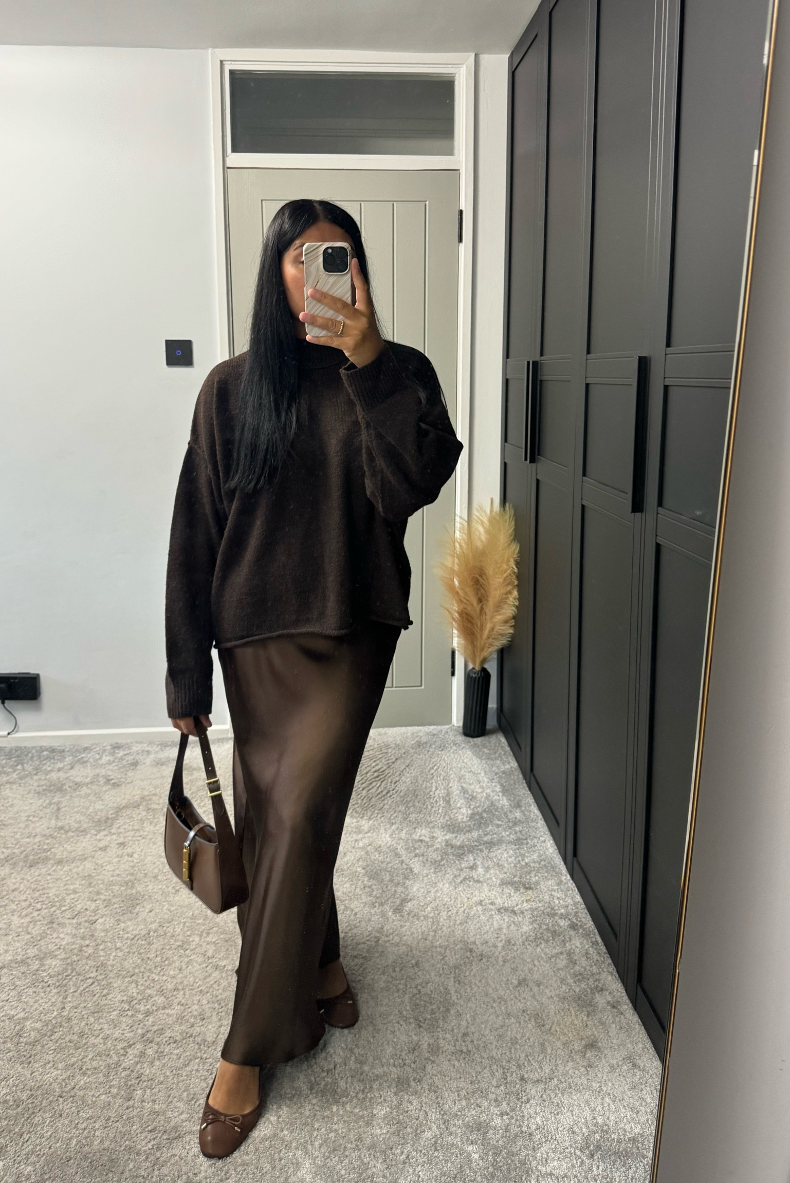 Styling brown satin skirt 🍂🤎✨

#LTKmodest #LTKstyletip #LTKautumn