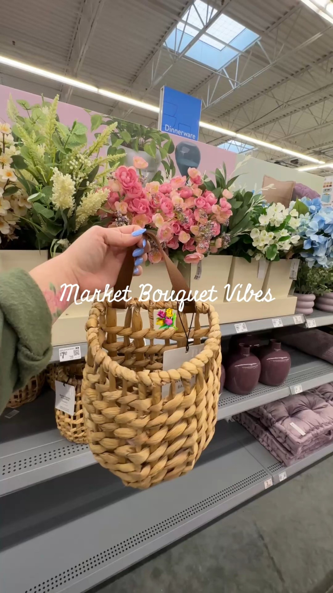 Market bouquet basket and faux florals 

#LTKSeasonal #LTKHome #LTKValentine