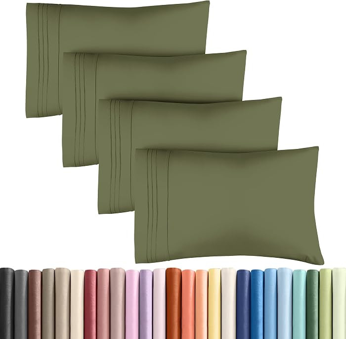 King Pillow Cases Set of 4 - Ultra Soft Hotel Quality Pillowcase Covers - Comfy, Cozy & Wrinkle F... | Amazon (US)