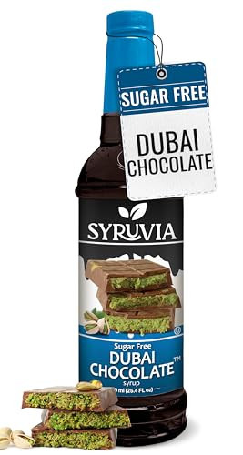Syruvia Sugar Free Coffee Syrup, Dubai Chocolate Flavored Syrup for Drinks, Lattes, and Desserts – 25.4 fl oz | Amazon (US)