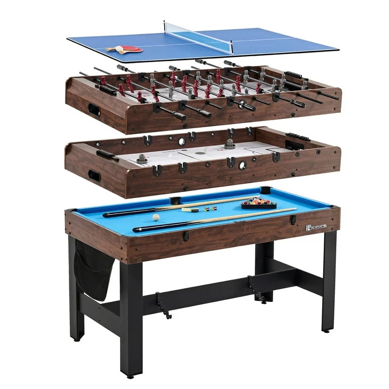 54" 4-in-1 Multi Game, Billiards, Table Tennis Pong Table, Air Hockey, Foosball, by MD Sports - W... | Walmart (US)
