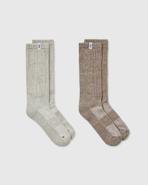 Slouchy Socks 2 Pack 
 Umber Brown/ Sand | Oner Active (UK / US)