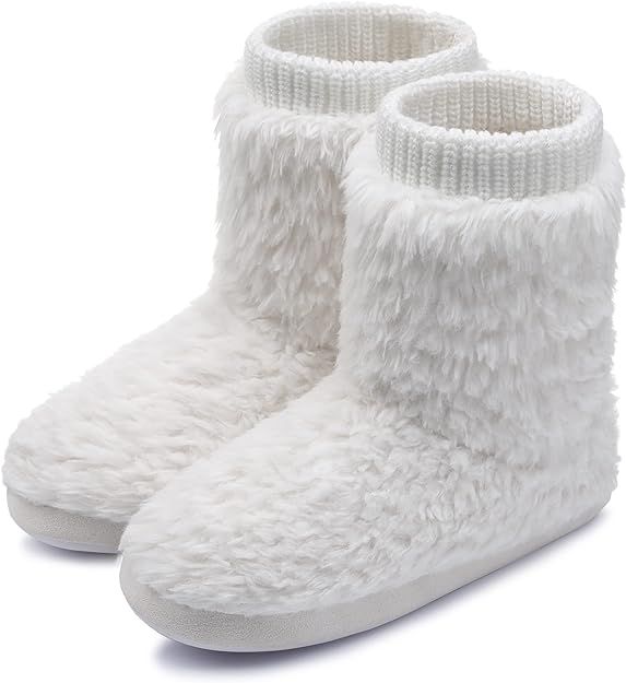 MIXIN Women's Warm Faux Indoor Outdoor Slipper Boot Shoes | Amazon (US)