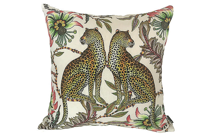 Leopard 20x20 Pillow, Pink/Multi | One Kings Lane