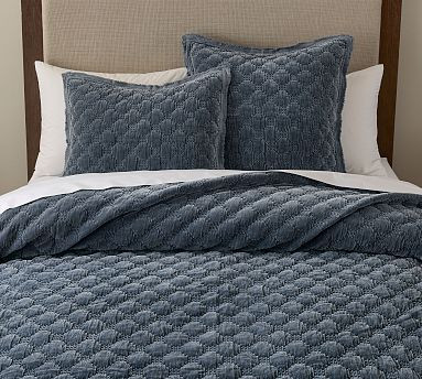 Velvet Lattice Handcrafted Quilt | Pottery Barn (US)