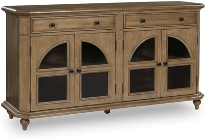Signature Design by Ashley Barlomore Classic 2-Drawer Accent Cabinet with Adjustable Shelves, Lig... | Amazon (US)
